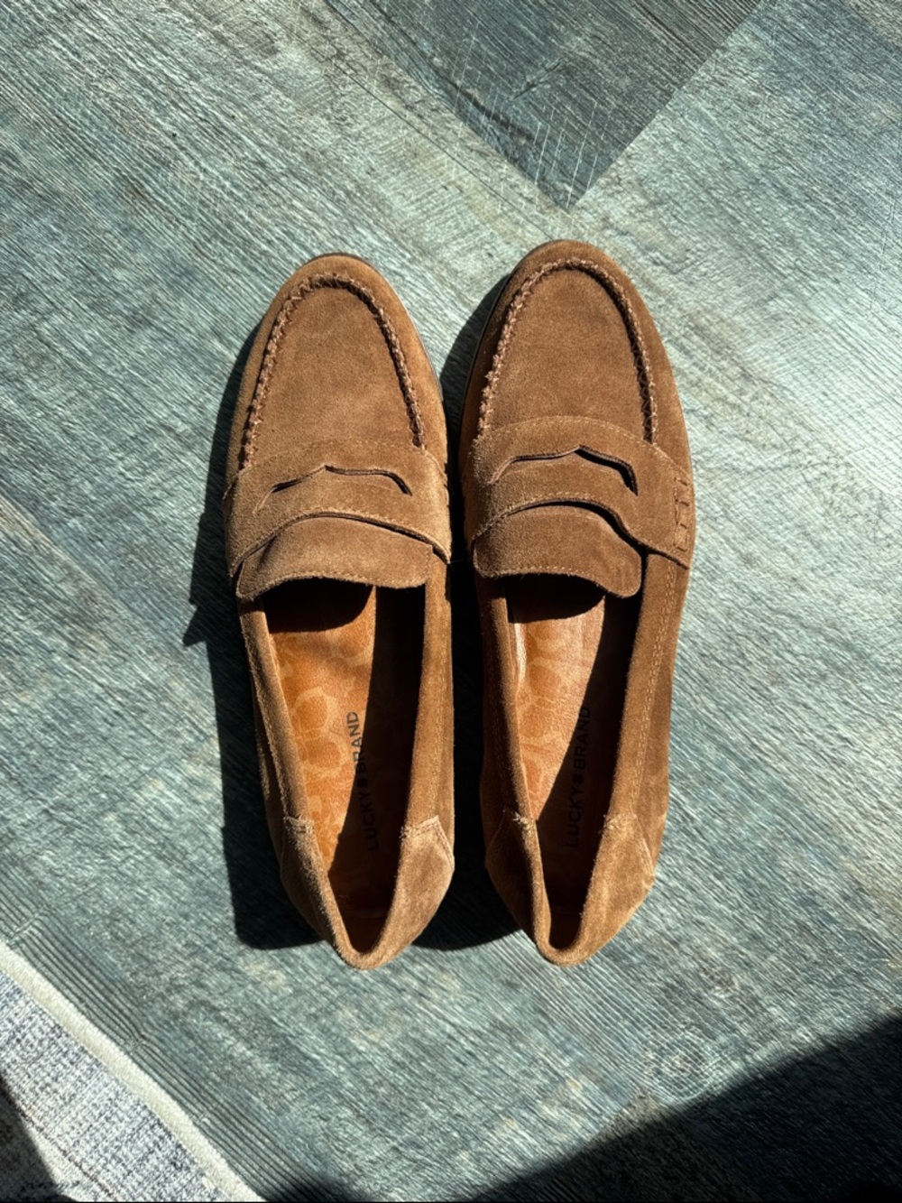 Lucky Brand Women's Suede Penny Loafers - Brown